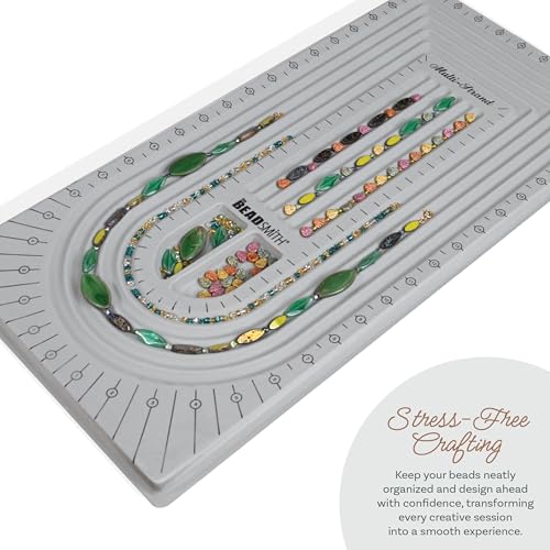 The Beadsmith Bead Board, Grey Flocked - size: 40" - 5 Channel