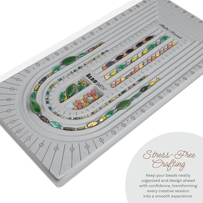 The Beadsmith Bead Board, Grey Flocked - size: 40" - 5 Channel