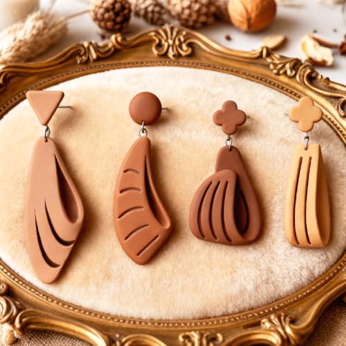 ORIGACH 18 Pcs Boho Texture Polymer Clay Cutters - style: Boho Leather