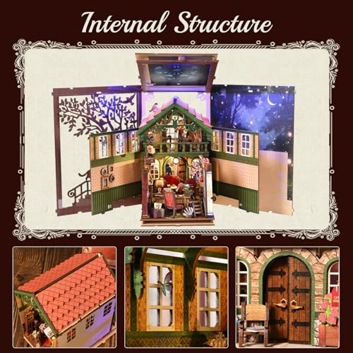 Book Nook Kit, Book Nook Kits for Adults DIY Booknook Model Build - color: Cat Affairs Bureau