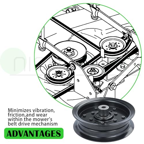 2 Pack 532196106 Idler Pulley for Husqvarna/Craftsman 54 46 Decks - color: A02 2x532196106