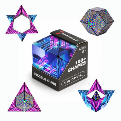 Shashibo DODECA Magnetic Puzzle Cube, Stress Relief Fidget Toy - color: Blue Crystal, size: DODECA