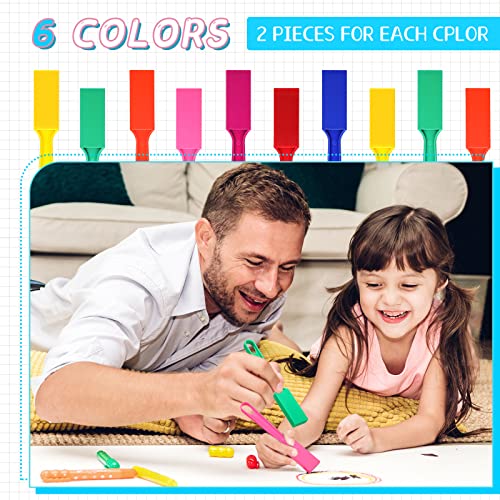 Honoson Magnet Wands for Kids Classroom Educational Learning Kits Rainbow Magnetic Wand Bulk 8 Inch Preschool Science Experiment Tools Learning Toys Bingo Games, 6 Colors (12 Pcs)