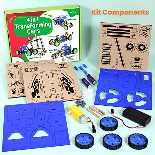 ButterflyEdufields 4in1 Cars Educational STEM Kits for Kids Ages 6-8-10-12 - style: Science Kit
