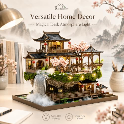 Roroom DIY Miniature House Kit, Fairyland Pavilion Dollhouse Kit - color: Upgraded Version of the Fairyland