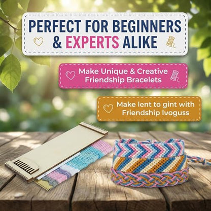 LEISURE ARTS Loom Bracelet Weaving, Bracelet Maker, Weaving Loom, Bead Loom, Bracelet Making Kit String, Weaving Kit, Beading Loom, Friendship Bracelet Making Kit, Weaving Loom for Adults (Pack of 2) - size: 9.89 x 5.01 x 0.45 inches (Pack of 2)