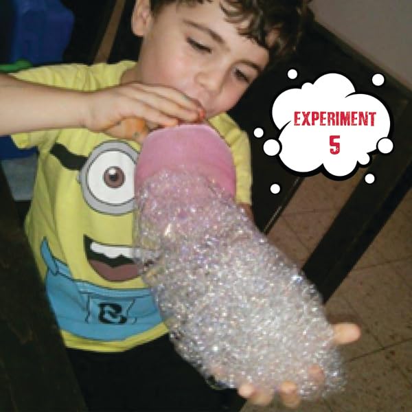 Einstein’s Bubbles and Foam LAB Science Kit for Kids. STEM for Boys & Girls Detailed Picture Guide Included. - color: Azul and Red