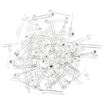 CHANZON 100 pcs 3mm Red LED Diode Lights (DC 2V 20mA) - color: C) Red, size: 3mm Round Top