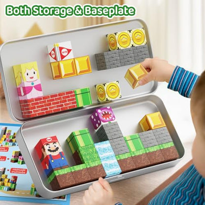 Magnetic Building Blocks Cubes for Kids: 35 PCS Travel Toys Ages 3-8 - size: Game Small - 35PCS