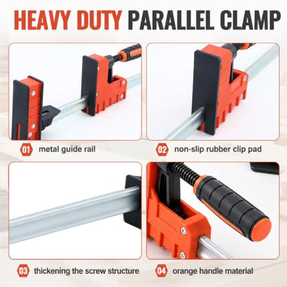 4 Pack 48 Inch Parallel Clamps for Woodworking Heavy Duty Bar Clamp - size: 48 Inch