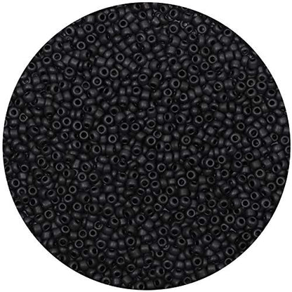 5000pcs Mattle Black Glass Seed Beads Bulk, Small Tiny Waist Spacer Beads for Bracelet, Necklace Jewelry Making, DIY Craft Projects(3mm 8/0) - color: Matte Black, size: 3mm