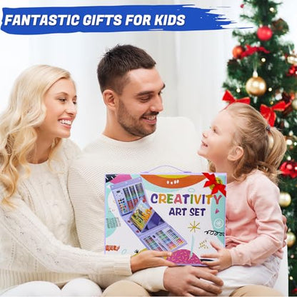 All in One Art Supplies Include Drawing Kit, Origami & Paper-Cutting Crafts - color: Purple