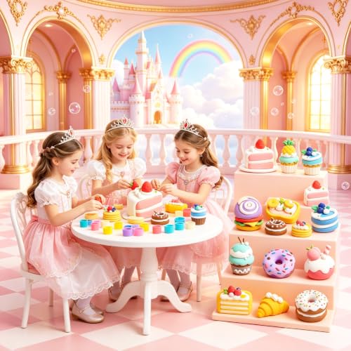 Both idea Air Dry Clay Dry Clay Kit Air Clay Kit & Clay Kits for Kids with Air Dry Clay Tools, Dry Air Clay Craft Cake Dessert Ideal Kid Craft School Party Classroom Birthday Party Gifts - style: Baking Magician