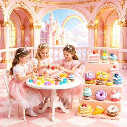 Both idea Air Dry Clay Dry Clay Kit Air Clay Kit & Clay Kits for Kids with Air Dry Clay Tools, Dry Air Clay Craft Cake Dessert Ideal Kid Craft School Party Classroom Birthday Party Gifts - style: Baking Magician