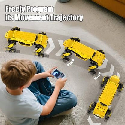 Mould King Robot Dog Building Blocks,Remote/Programmable Control, 15075 STEM Toy with APP Control Set for Adults, Birthday Gift Toy for 14+, Featuring Power Module & Educational Model
