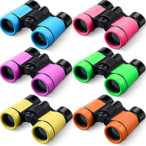 Yunsailing 6 Pcs Binoculars for Kids for Age 3-12 Years - color: Vivid Colors