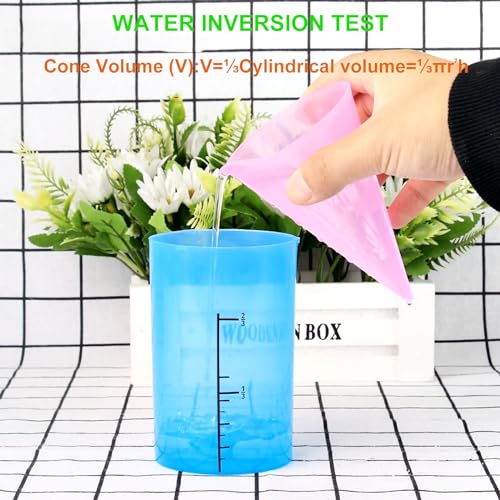 EXBEPE 3D Geometric Solids Geometric Shapes 8 Solids Shapes and 1 Cylinder Cone Volume Surface Area Demonstrator Set Teacher Aids Math Helper School Supplies