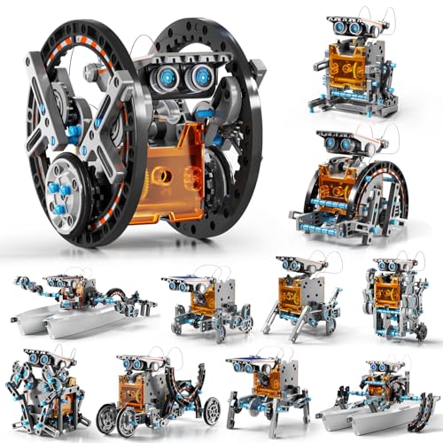 Solar Powered Kits Toys Robotics for Kids Ages 8-12, STEM Toys - color: Gray Kits