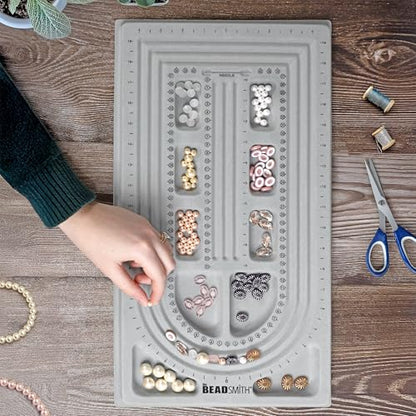 The Beadsmith Bead Board, Grey Flocked - size: 40" - 3 Channel