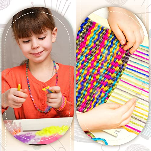 Minatee 36 Pcs Beginners Wooden Loom Weaving Loom Notched Board, 6 x 9 in