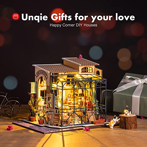 ROBOTIME DIY Dollhouse Kit Mini House with Furnitures Accessories 1:24 Scale Craft Kit - Emily's Flower Shop - color: Emily's Flower Shop