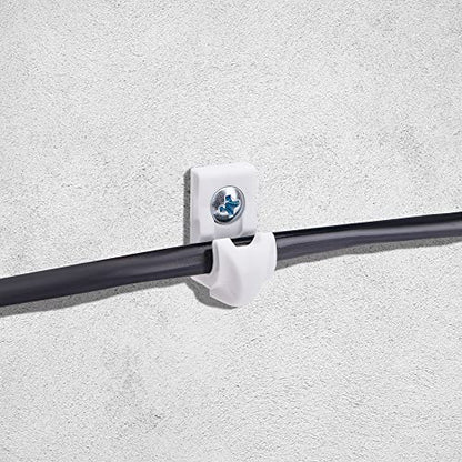 25 Pcs White Down Wall Clips, Wire Shelf Brackets Closet Support Brackets - color: 25 PCS