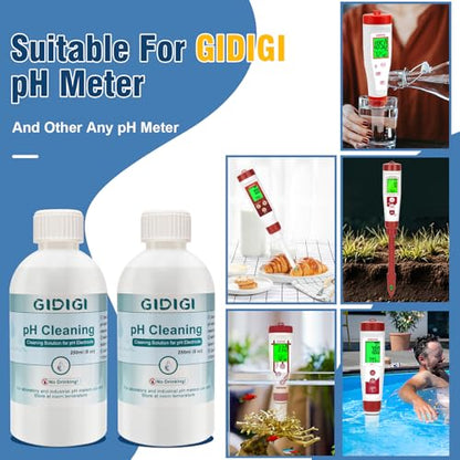 pH Cleaning Solution 250 ml x 2 and pH Electrodes Storage Solution - color: White