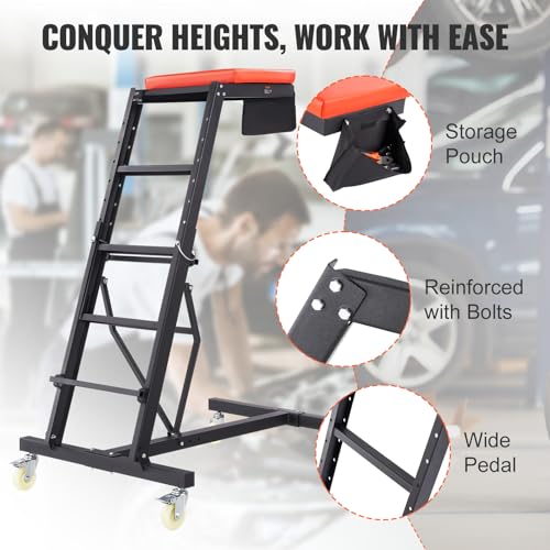 VEVOR Top Automotive Creeper, with Adjustable Height 49.6" to 75.6", 400 LBS Capacity High Creeper, 4 Swivel Caster Wheels, Heavy Duty Creeper for Auto Repair and Maintenance - size: 48-76 inch, style: I