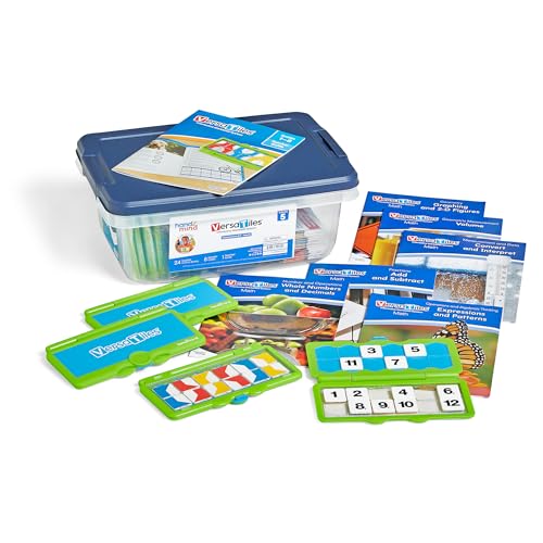 hand2mind VersaTiles Math Classroom Set for Grade 5, Math Practice Workbook for Students, Elementary Classroom Must Haves, Fourth Grade Learning Activities, Teacher Must Haves