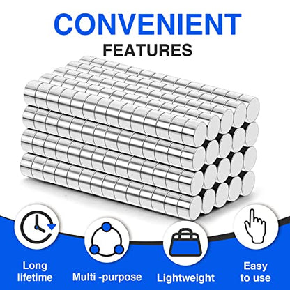 TRYMAG Small Rare Earth Magnets, 280Pcs Neodymium Magnet - color: Silver, size: 3x2mm-280Pcs