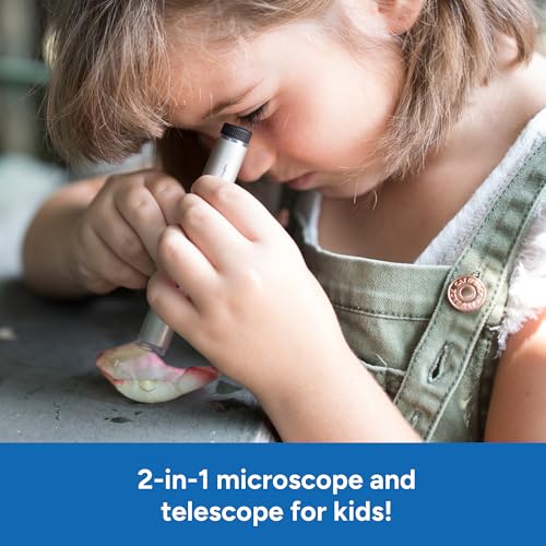 Educational Insights GeoSafari Pocket Scope - Portable Microscope for Kids, Mini Kids Telescope, 2-in-1 Discovery Toys to Take Anywhere, Outdoor Exploration, STEM Gifts for Boys & Girls Ages 6+ - size: Compact Spotting Scopes