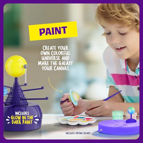 360° Orbiting Solar System for Kids - Paint & Build Model Kit - Craft Kit