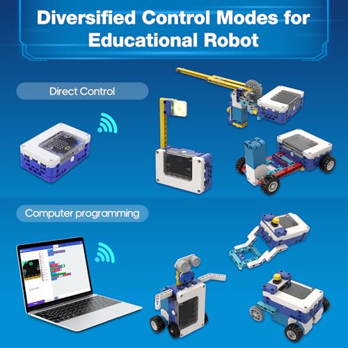 Coding Robot Kit, 10-in-1 BBC Micro:bit Robotics Invertor Kit, Educational Stem Robot Building Kit with APP Control Learn to MakeCode, MicroPython, and Scratch for Age 9+ Girls Boys - style: micro bit