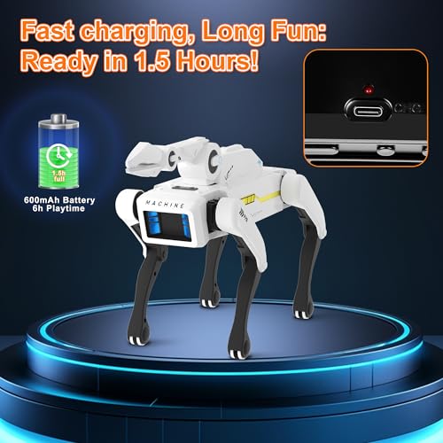 Robot Dog with Claw - Interactive STEM Pet with Voice Control, 30+ Actions & Remot contol, Durable Design for Kids Age 6+ - style: robot dog with claw