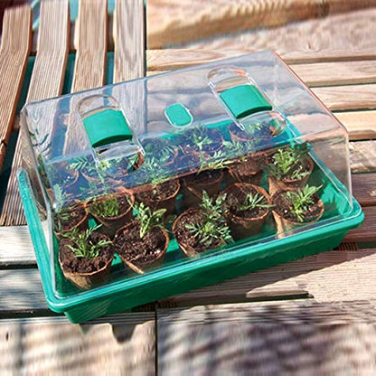Propagator Tray with Vented Dome, Thick Mini Greenhouse for Seedlings
