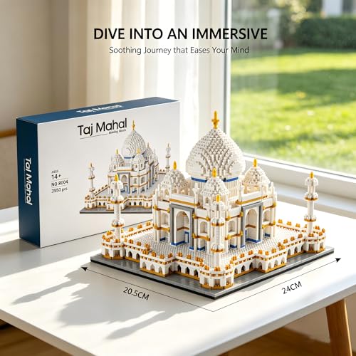 Taj Mahal Micro Blocks 3950 Pcs Golden Temple Set for Adults - color: Taj Mahal