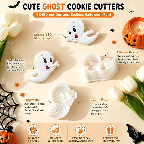 13 Pcs Halloween Spooky Polymer Clay Cutters Set - color: Skeleton
