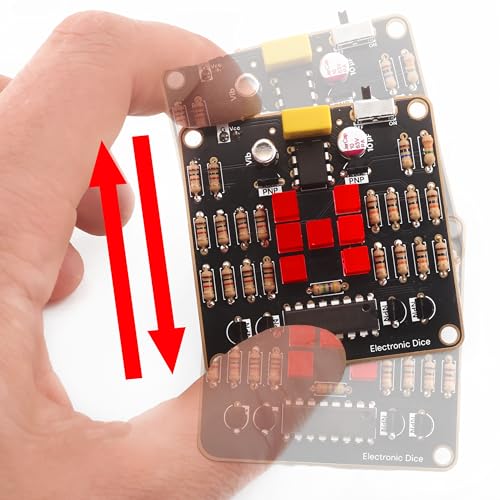 Electronic Dice Soldering Kit DIY LED Random Dice Circuit Kit 555 Timer CD4017, STEM Electronics Project Kit for Beginners Students Adults DIY Learning Kit School Engineering Project