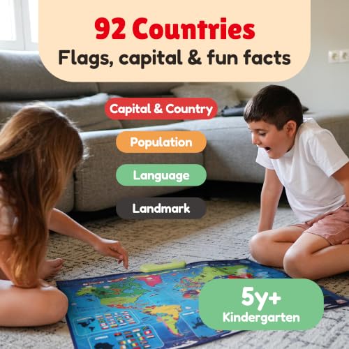 BEST LEARNING i-Poster My World - Interactive Talking World Map for Kids - style: World Map