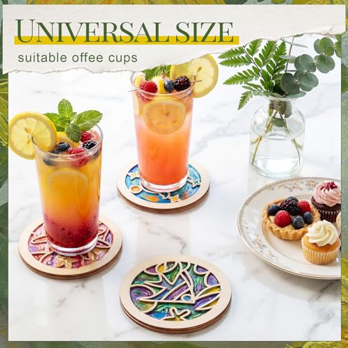 Reallnaive Wood Coasters Painting Kit DIY Craft, 12 Pcs, Sea Animal - style: Sea Animal