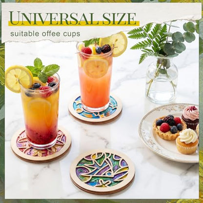Reallnaive Wood Coasters Painting Kit DIY Craft, 12 Pcs, Sea Animal - style: Sea Animal