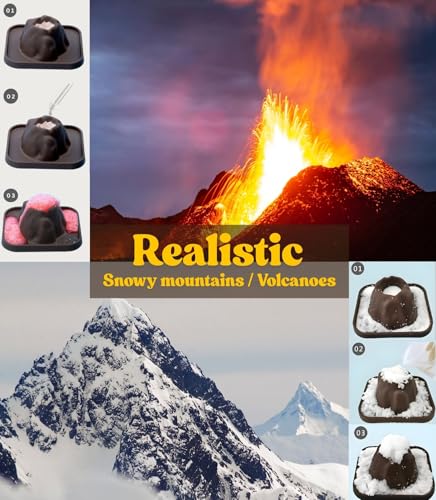 JINKEYULV 20 Pcs Volcano Science Kit - DIY Demonstration Model & Fairy Garden Decoration Valentines Classroom Gifts
