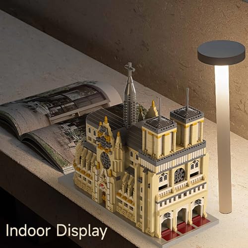 Notre Dame de Paris Micro Brick Building Set (2908 Pieces) – Landmark Model Educational Toy Gift for Kids and Adults - color: Notre Dame