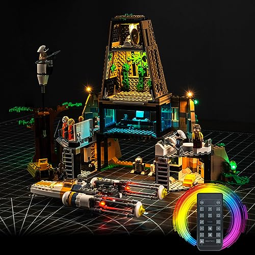BrickBling LED Light Compatible with Lego Yavin 4 Rebel Base 75365 Building Set(Building Not Included), Remote Control Version Lighting Compatible with Lego 75365 - style: RC Version Light