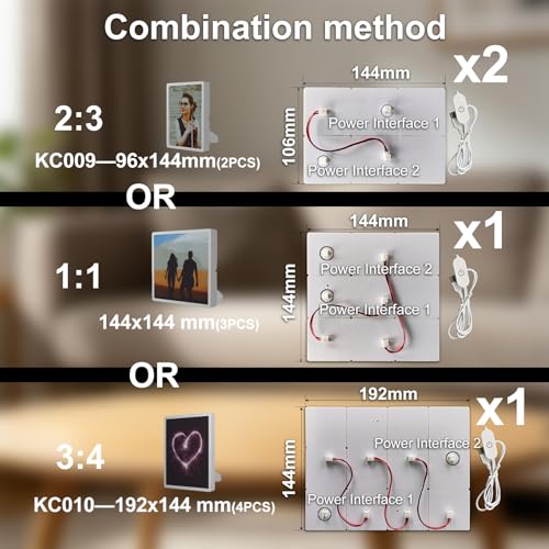 4PCS Lithophane LED Backlight Board Kit KC009 KC010 for Bambu Lab H2C/X1/P2S/A1 LED Light Board Backlights Makerworld Model Parts USB 3D Print Accessory Photo Model DIY Light Box - color: 4 PCS Lithophane LED