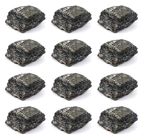 EISCO 12PK Raw Biotite Gneiss, Metamorphic Rock Specimens - Approx. 1" - Geologist Selected & Hand Processed - Great for Science Classrooms - Class Pack