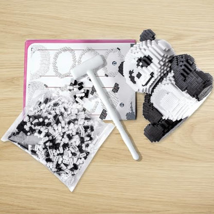 AHZILEl Animal Panda Blocks Building Set, 7822 Pcs Cute 3D Puzzle Mini Building Bricks Toy Kits, DIY Educational Particle Building Birthday Gift for Ages 8-14 - color: Panda