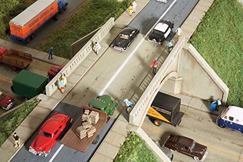 Walthers Cornerstone HO Scale Street System- Arched Road Bridge Kit - style: Arched Road Bridge - Street System