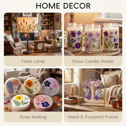 LUXEEASE 100P Purple Dried Pressed Flowers - color: Purple Medley 100p