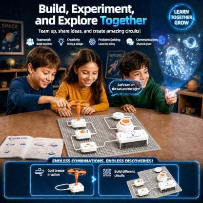 STEM Science Kit for Kids, Electronics Circuit Exploration Toy, 22 PCS - size: Small - 48+ Projects